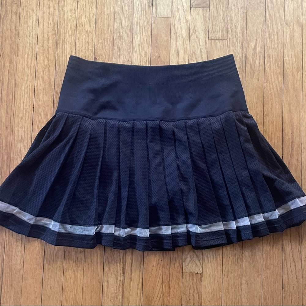Lucky in Love Black Tennis Skort